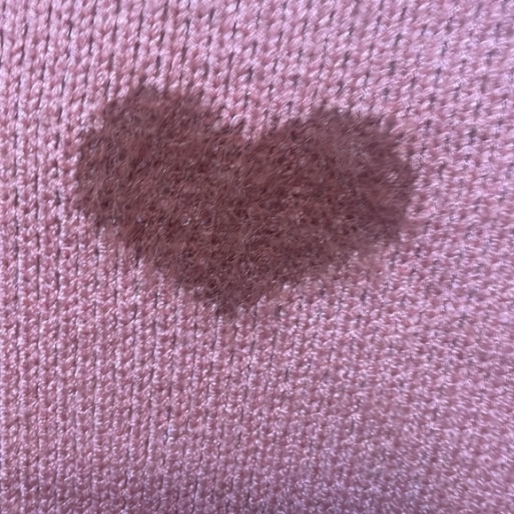 Emma & Elsa pink girls hooded cardigan with heart ❤️ pattern size 10/12(M) - Picture 7 of 9